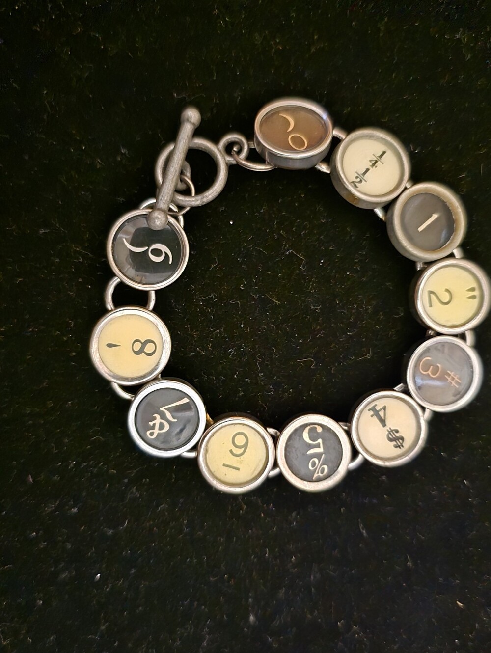 Vintage Typewriter Key Artisan Bracelet